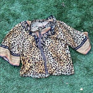 Kobi Halperin Floral and Geometric Print Blouse